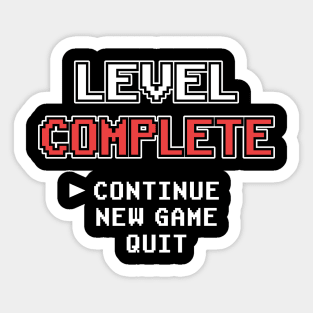 Level Complete Geburtstag 10 18 20 30 Jahre Gamer Sticker